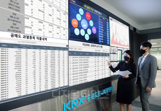 한국거래소의 공매도 모니터링 종합상황실 모습(한국거래소 제공)